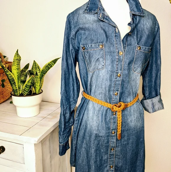 Derek Heart Dresses | Derek Heart Denim Dress | Color: Blue | Size: M | Pm-68425607'S Closet